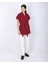 Kadın Bordo Düşük Omuzlu Oversize Kuşaklı Yelek 2