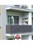 5 Metre x 90 cm Gri Renk Polyester Balkon Demiri Brandası Su Geçirmez 650G 2