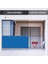 4.5 Metre x 85 cm Mavi Renk Polyester Balkon Demiri Brandası Su Geçirmez 650G 6
