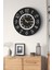 Siyah Yuvarlak Romen Rakamlı Beta Pegasi Duvar Saati - Sessiz Mekanizmalı Dekoratif Salon Saati 1