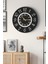 Siyah Yuvarlak Romen Rakamlı Beta Pegasi Duvar Saati - Sessiz Mekanizmalı Dekoratif Salon Saati 5