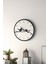 Dekoratif Yeni Modern Errai Beyaz Kuşlu Ahşap Duvar Saati - 48CM 2