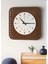 Modern Delikli Tasarım Duvar Saati | Ceviz & Beyaz Mdf | 48CM Büyük Boy 3