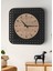 Modern Delikli Tasarım Duvar Saati | Ceviz & Beyaz Mdf | 48CM Büyük Boy 1