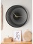 Siyah Dekoratif Ahşap Duvar Saati - Modern Minimalist Çizgisel Tasarım 48CM 1