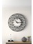Dekoratif Yeni Modern Adhara Beyaz Ahşap Duvar Saati - 48X48CM - 2 Adet Vazo Tablo Hediye 6