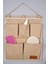 Home 2 Katlı 5 Cepli Duvar Tipi Jüt Düzenleyici Banyo Mutfak Düzenleyici 35 x 45 cm 3