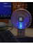 Taşınabilir Mini USB Fan LED Işıklı Masa Üstü 3 Kademeli Dahili Işık Şarj Edilebilir Mini Vantilatör Soğutucu Cep Boyu 11CM Mini Fan YS2269 - Mavi (YS2269 - Mavi) 3