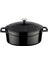 Metal Oval Döküm Tencere, 25 Cm, 3.19 L Hacim, Siyah 1