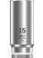 05004512001 8790 Hma Derin Lokma Anahtar 1/4", Beyaz, 15.0 mm 1