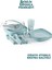 6 Kişilik 32 Parça Piknik Seti - Plastik Piknik Tabak Kaşık Bardak - Mikrodalga Bulaşık Makinesi Uyumlu Ekstra Kaliteli - Turkuaz 1