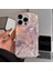 Apple iPhone 13 Pro Max Uyumlu Zebana Pembe Kalp Desenli Silikon Kılıf 2