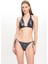 Kadın Deri Görünümlü Çift Spagettili Geniş Üçgen Bikini Takımı 25SW019ST 1
