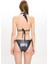 Kadın Deri Görünümlü Çift Spagettili Geniş Üçgen Bikini Takımı 25SW019ST 4