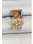 316L Çelik Sallantılı Zirkon Taşlı Kelebek Model Gold Renk Nomination Charm - TJ-BC1408 1
