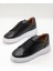 %100 Deri Günlük Erkek Sneaker Siyah-Beyaz 3