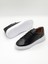 %100 Deri Günlük Erkek Sneaker Siyah-Beyaz 4