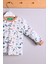 Dinazor Desen Erkek Bebek Eşofman Pijama Takımı Kahverengi 4