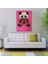 Pembe Arka Plan Boksör Panda Kanvas Tablo 50 x 70 2