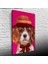 Şapkalı Köpek Kanvas Tablo 50 x 70 1