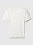 Kadın Kırık Beyaz Modern Fitilli Crop T-Shirt 2