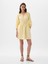 Kadın Sarı Keten Karışımlı Mini Elbise 3