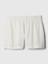 Kadın Kırık Beyaz Crinkle Gauze Pull-On Şort 3