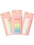 Sticky Notes Şeffaf Renkli Yapışkan Not Kağıtları Defter Yer Imleri Etiket Ayraç 3'lü Set (Vanilya) 1