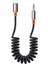 CA-0890 Spiralli iPhone Lightining To 3.5mm Ses Kablosu 1.8m 1