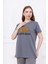 Kadın Ayıcık Desenli Pijama Takımı Gri 10