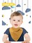 Elite %100 Organik Pamuk Müslin Bebek Önlüğü Çift Katlı Iki Çıtçıtlı Bebek Salya Önlük & Fular (4 Adet) 1 Adet 4