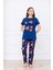 Kadın Karpuz Desenli Pijama Takımı Lacivert 4