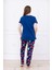 Kadın Karpuz Desenli Pijama Takımı Lacivert 5