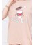 Kadın Kahve Desenli Pijama Takımı Bej 10