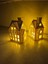 Elite Kış Evleri 2'li Set Dekoratif Noel Evler Tealight Mum, LED Mum Dahil. 1 Adet 4