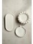Elite Dekoratif Tabak Seti Oval Tabak & Bubble Tabak & Midye Tabak | Beyaz | 1 Adet 2