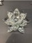 Elite Dekoratif Kristal Cam Üçlü Lotus Mumluk Şeffaf Gümüş 1 Adet 5