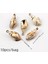 ( 10 x Adet ) 1 Set Gold Edge Deniz Kabuğu Süsü Bileklik & Küpe & Kolye Ucu 2