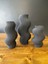 Elite Wavy Vase Siyah Vazo Üçlü Set -Dekoratif Vazo-Şık Tasarım Vazo Seti-Ev Hediyesi- Oda Dekorasyonu 1 Adet 1