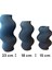 Elite Wavy Vase Siyah Vazo Üçlü Set -Dekoratif Vazo-Şık Tasarım Vazo Seti-Ev Hediyesi- Oda Dekorasyonu 1 Adet 3
