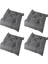 Gri Sandalye Minderi 4 Adet 40/35X38X7 cm 1
