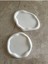 Elite Bulut Görünümlü Yuvarlak ve Oval 2li Dekoratif Tabak / Beton Tepsi 1 Adet 1