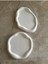 Elite Bulut Görünümlü Yuvarlak ve Oval 2li Dekoratif Tabak / Beton Tepsi 1 Adet 2