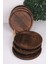 Elite Patrin Doğal Ahşap Yuvarlak Küçük Tabak 6’lı Set – 25X2 cm 1 Adet 1