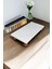 Elite Mermer Yağlık Altı Ahşap Misket Ayaklı 23 x 12 cm Mermer Sunumluk 1 Adet 1