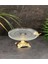 Elite Ayakli Kelebekli Cam Sunumluk 22 cm Gold 1 Adet 1