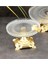 Elite Ayakli Kelebekli Cam Sunumluk 16 cm Gold 1 Adet 1