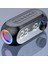 RGB LED Işıklı Bluetooth Hoparlör, Dijital Alarm, FM Radyo, MP3, Şarjlı, Siyah 1