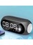 RGB LED Işıklı Bluetooth Hoparlör, Dijital Alarm, FM Radyo, MP3, Şarjlı, Siyah 2