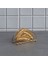 Elite Home Yaprak Metal Üçgen Peçetelik 16X8X5 cm Altın Rengi 1 Adet 1
